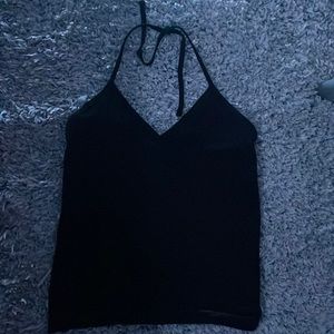 Brandy Melville small black crop halter top